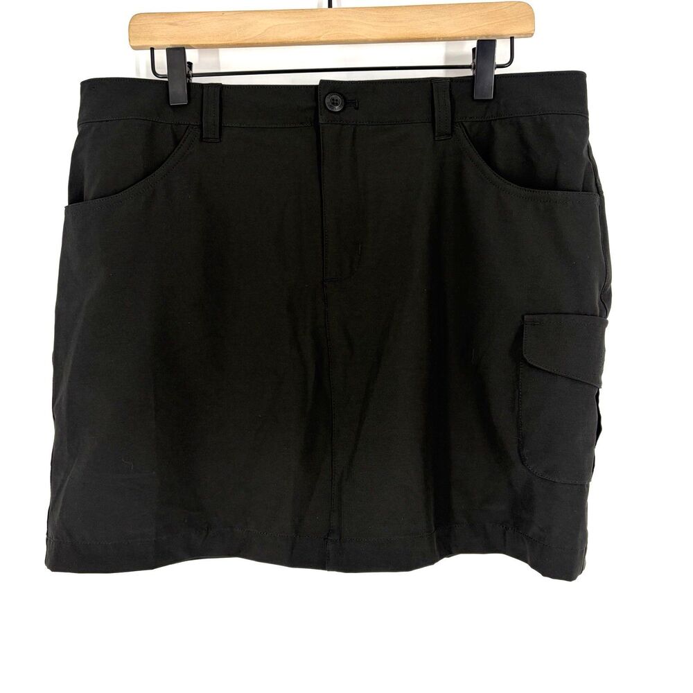Eddie Bauer Skirt Size 12 Women Gray Cargo Stretch Lined Hiking Pockets Gorpcore